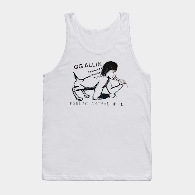 GG Allin Public Animal #1 Vintage FanArt Tank Top by darklordpug